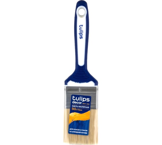 Изображение товара Кисть малярная Tulips decor 50х15мм, для ЛКМ на алкидной основе Tulips Tools NP21-050