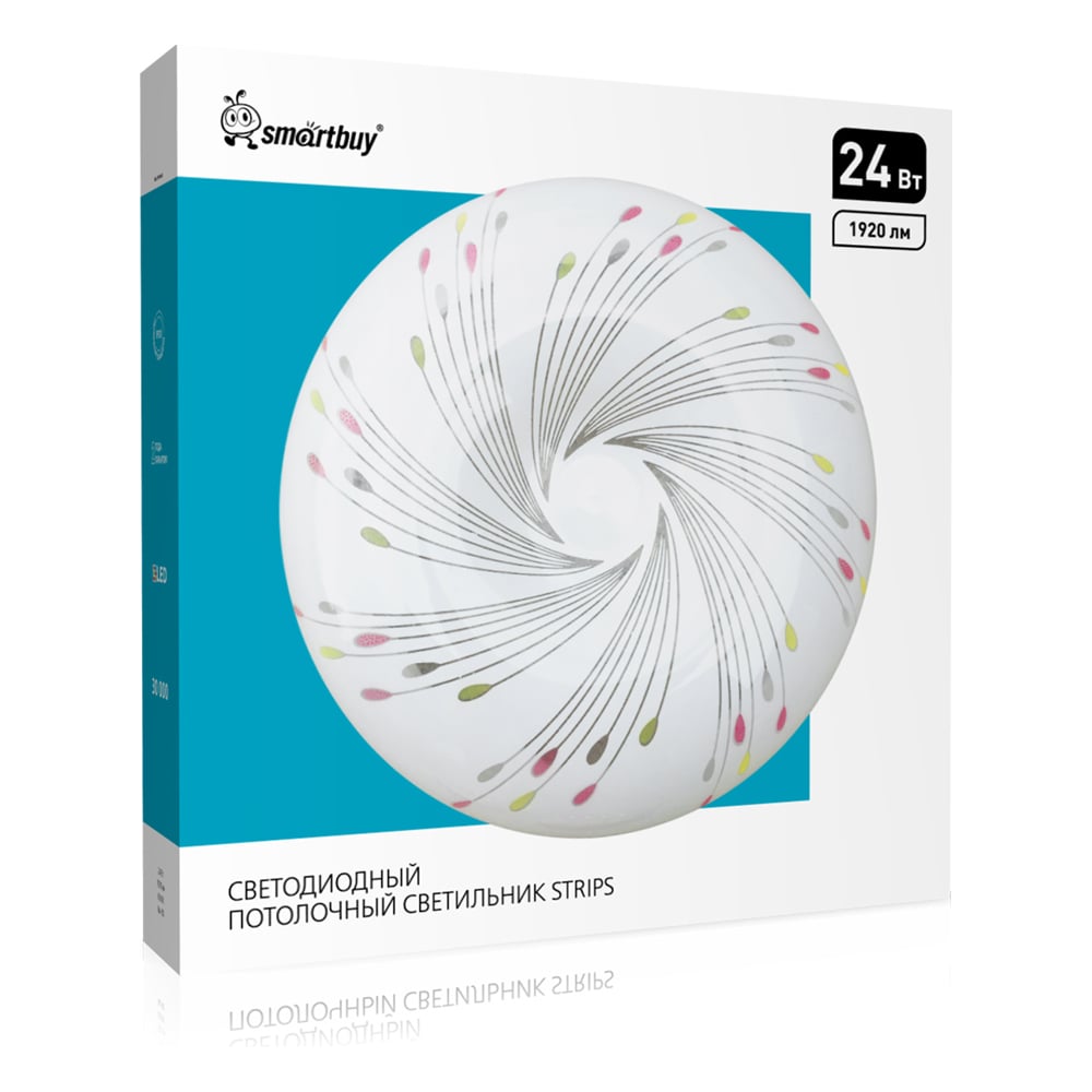 Изображение товара Светодиодный потолочный светильник Smartbuy (LED) 24Вт 350х55мм STRIPS SBL-STR-24-65