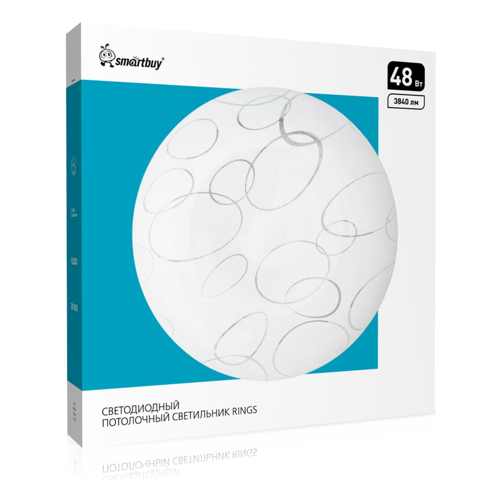 Изображение товара Светодиодный потолочный светильник Smartbuy 48Вт RINGS SBL-RING-48-65 белый современный