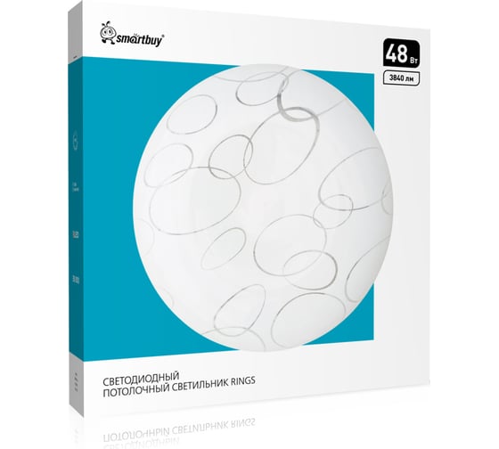 Изображение товара Светодиодный потолочный светильник Smartbuy (LED) 48Вт 380х55мм RINGS SBL-RING-48-65