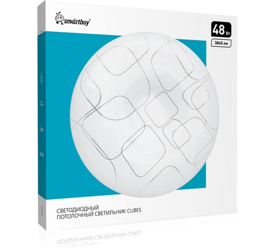 Изображение товара Светодиодный потолочный светильник Smartbuy (LED) 48Вт 380х55мм CUBES SBL-CUB-48-65