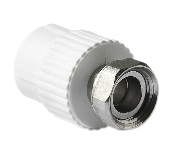 Изображение товара Муфта с накидной гайкой Damento 25х3/4", внутренняя резьба, белый 8918