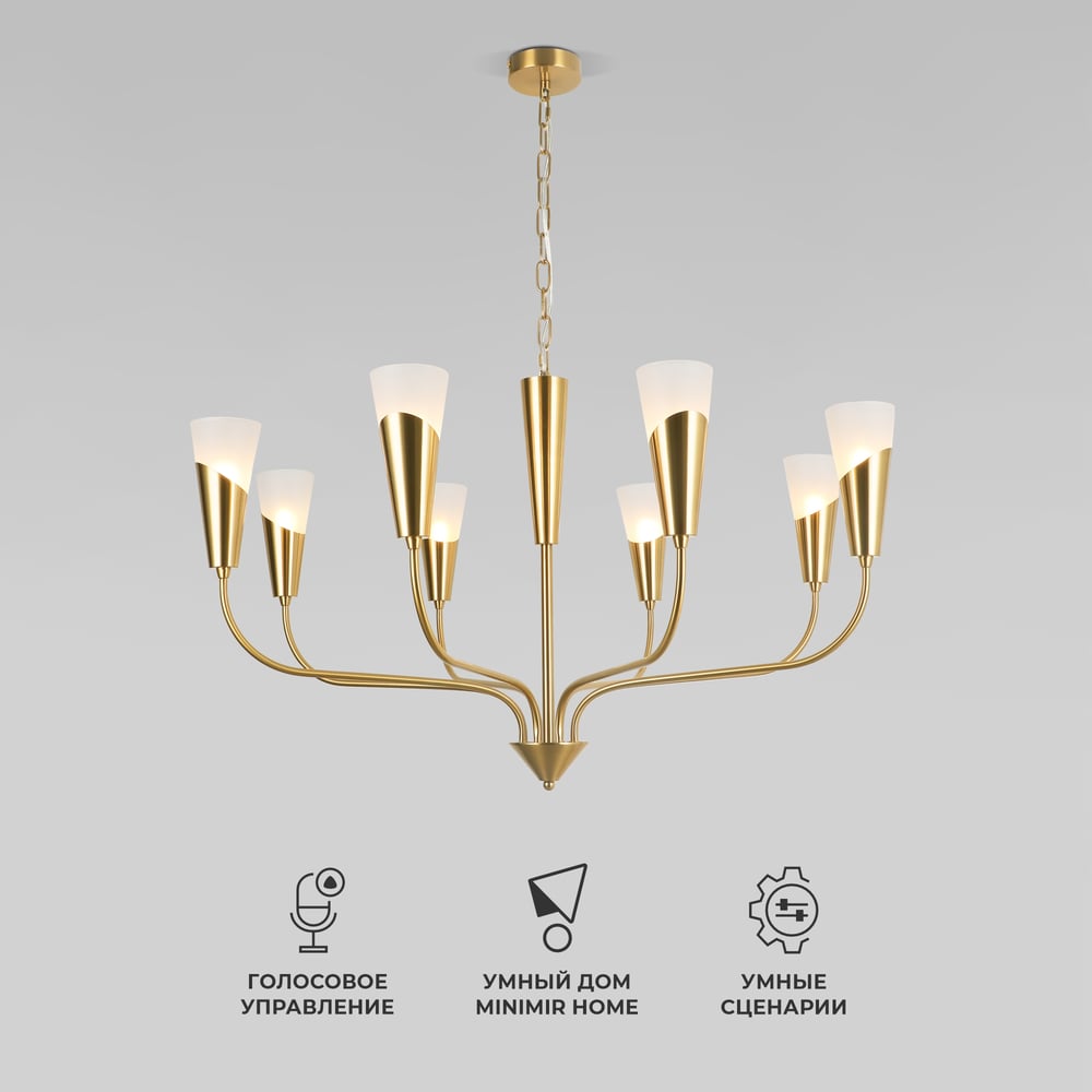 Изображение товара Подвесной светильник Eurosvet Rhyton 60167/8 латунь a068281