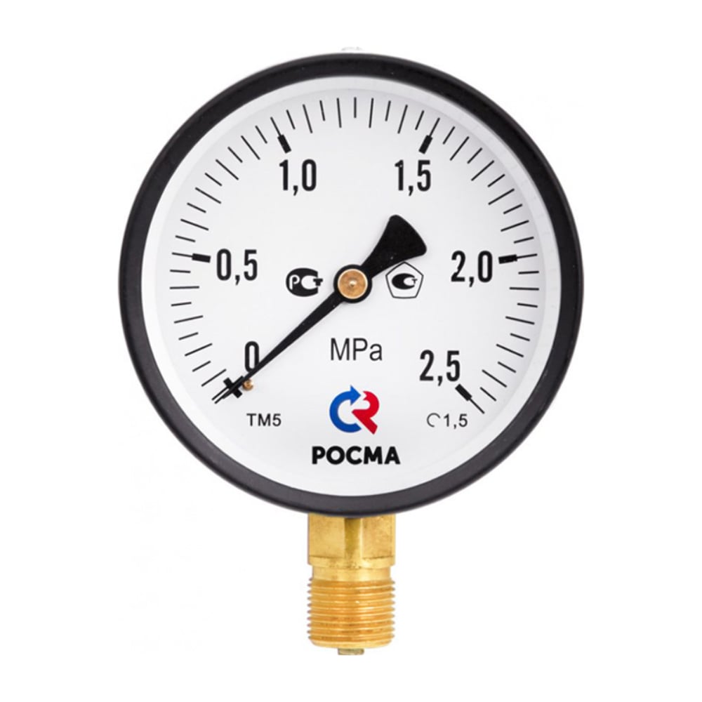Изображение товара Общетехнический манометр РОСМА ТМ-510Р.00 0-16МПа G1/2 профессиональный