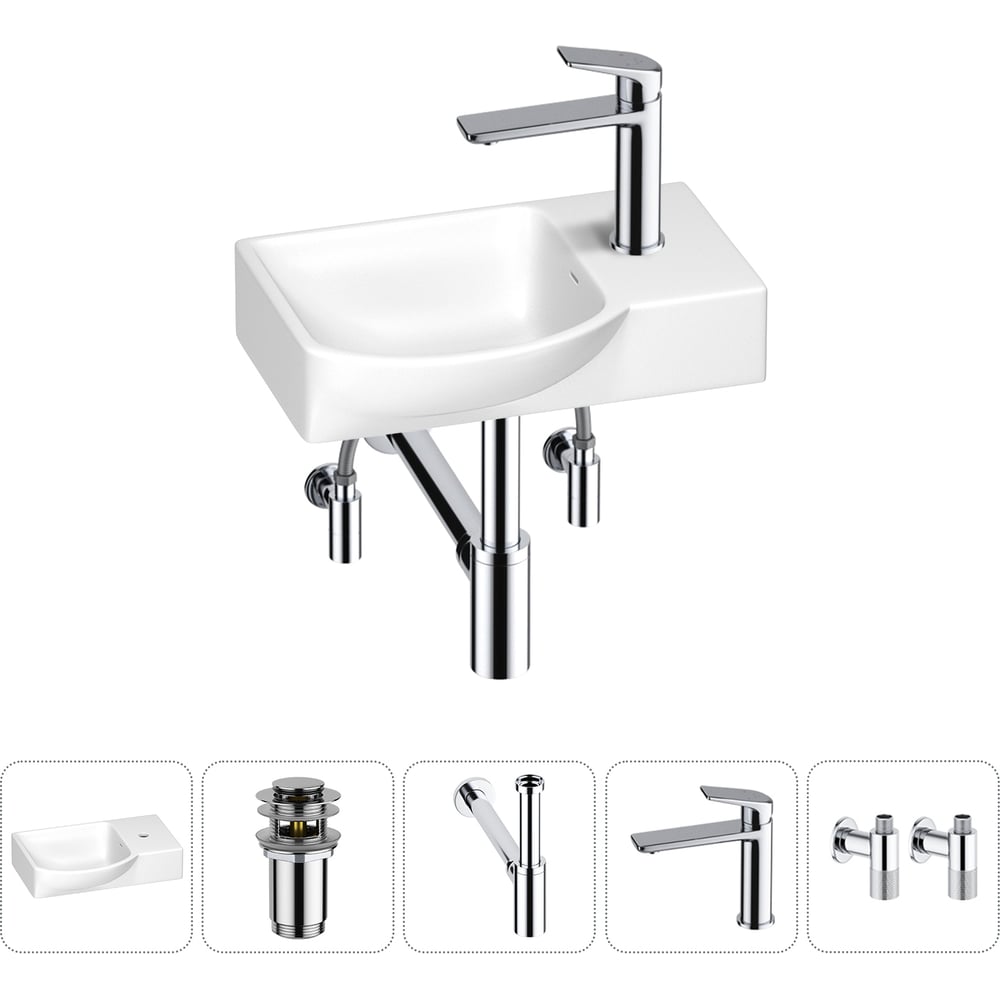 Изображение товара Маленькая раковина Wellsee WC Area 5 в 1: стиль и уют