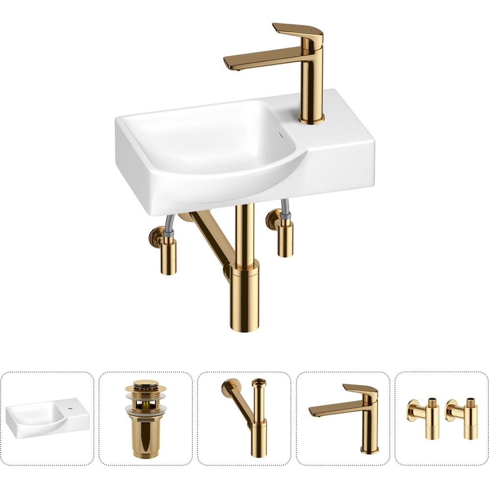 Изображение товара Маленькая раковина для ванной комнаты или туалета Wellsee WC Area 5в1