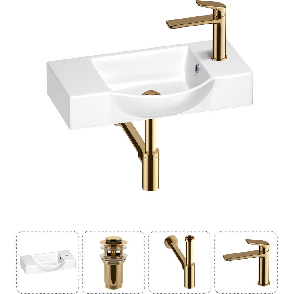 Изображение товара Маленькая раковина для ванной комнаты Wellsee WC Area 4 в 1