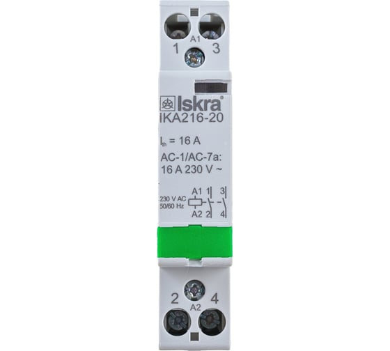 Изображение товара Контактор модульный iskra IKA216-20/230V УТ-00019576