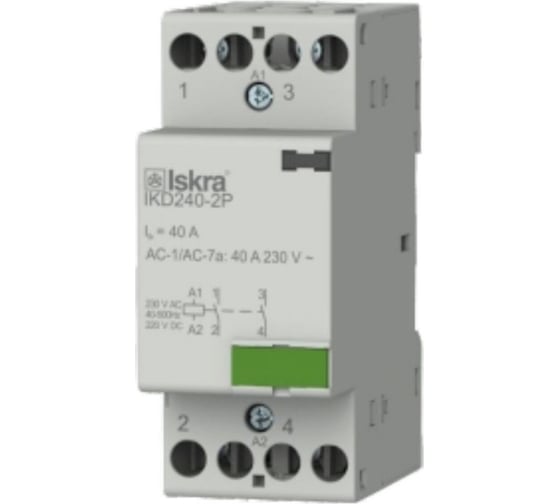 Изображение товара Контактор модульный iskra IKD240-2P/230/220V УТ-00019642