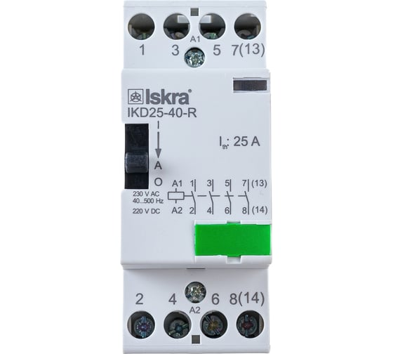 Изображение товара Контактор модульный iskra IKD25-40-R/230/220V УТ-00019644