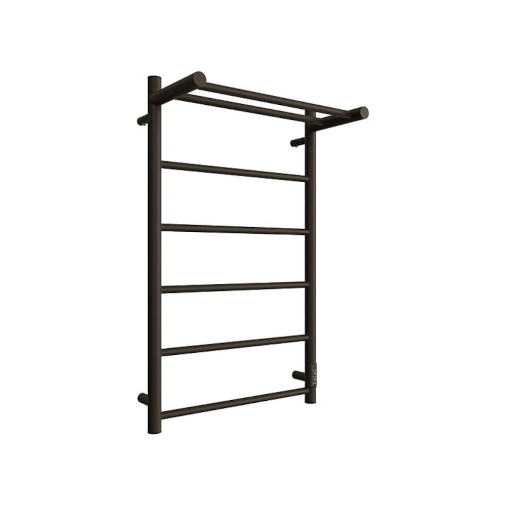 Изображение товара Электрический полотенцесушитель STOUT JAZZ round 80x50 черный матовый с полкой