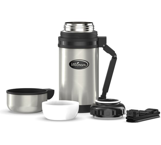 Изображение товара Термос универсальный Biostal для еды и напитков, 1.2 литра, стальной NG-1200-1