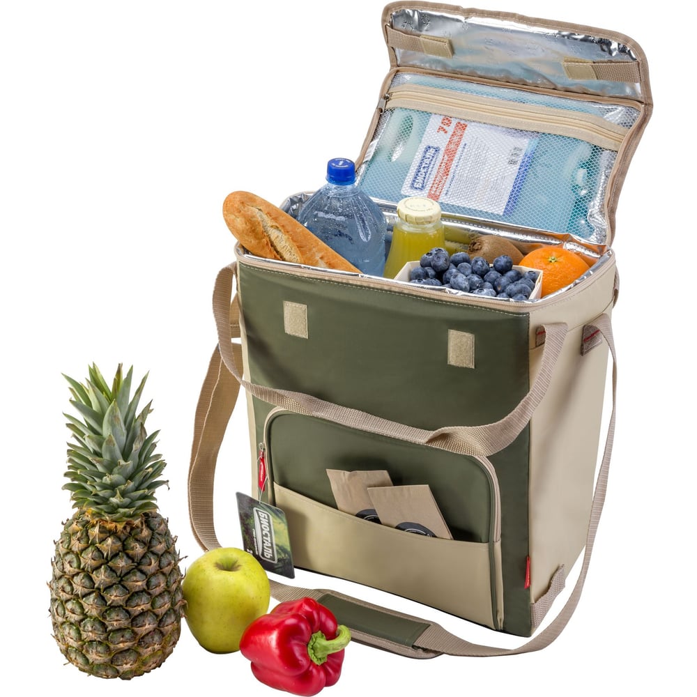 Изображение товара Термосумка Biostal Кемпинг 15 л, зеленая, легкая и прочная