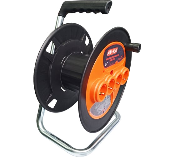 Изображение товара Кабельная катушка AY-KA 4 розетки с з/к, с термозащитой 5910000