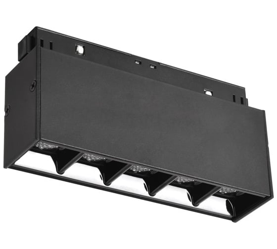 Изображение товара Трековый магнитный светодиодный светильник Wolta, 10Вт 4000К 48В IP40 черный WMLS-10W/06B