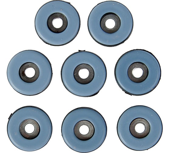 Изображение товара Мебельная накладка ТУНДРА круглая, D=25 мм, 8 шт., полимерная, цвет серый 3609885