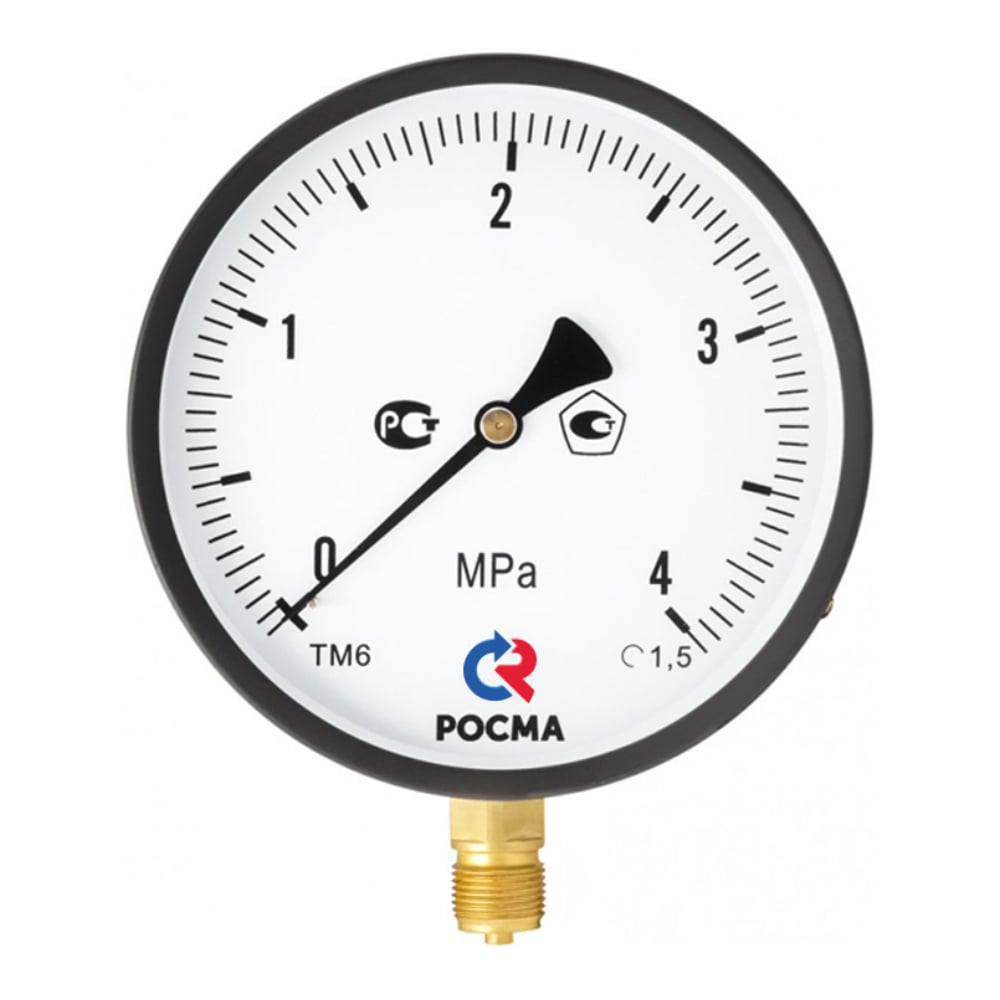 Изображение товара Манометр РОСМА ТМ-610Р.00 аналоговый измеритель давления от 0 до 1 МПа