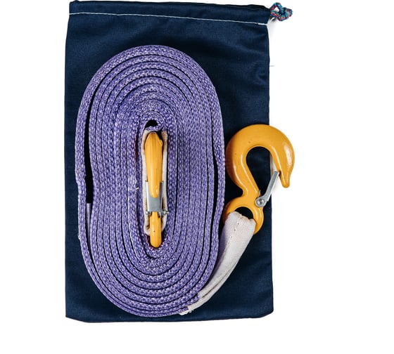 Изображение товара Буксировочный трос текстильный КанТраст 6 т 10 м крюк-крюк, в сумке tbt610000kkS