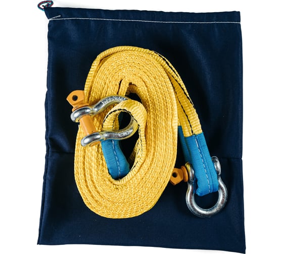 Изображение товара Буксировочный трос текстильный КанТраст 18 т 6 м скоба-скоба, в сумке tbt186000ssS