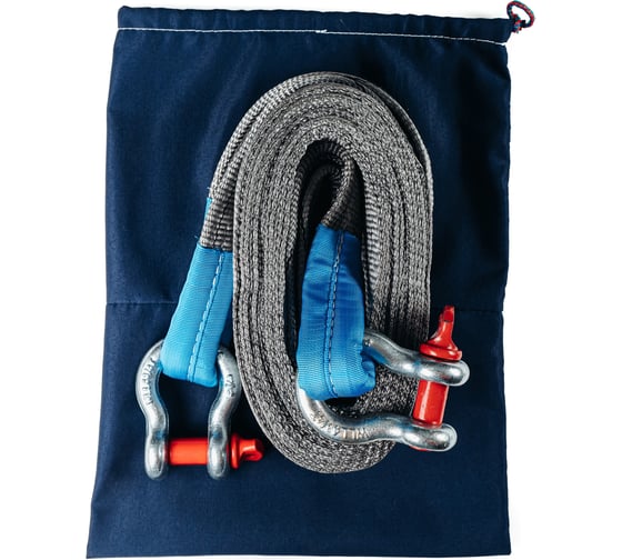 Изображение товара Буксировочный трос текстильный КанТраст 24 т 12 м скоба-скоба, в сумке tbt2412000ssS