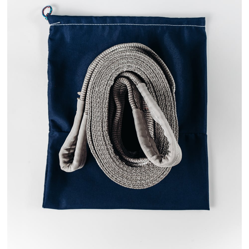 Изображение товара Буксировочный трос текстильный КанТраст 24 т 12 м петля-петля в сумке