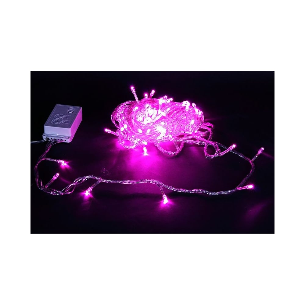 Изображение товара Светодиодная гирлянда Sneha A-001 LED PP 100 ламп фиолетовая 10 метров
