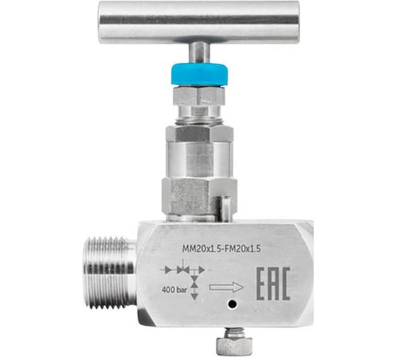 Изображение товара Клапан РОСМА SS-V4 Ду15 Ру400 игольчатый нержавеющий, ВР/НР M20х1.5 D070-04263