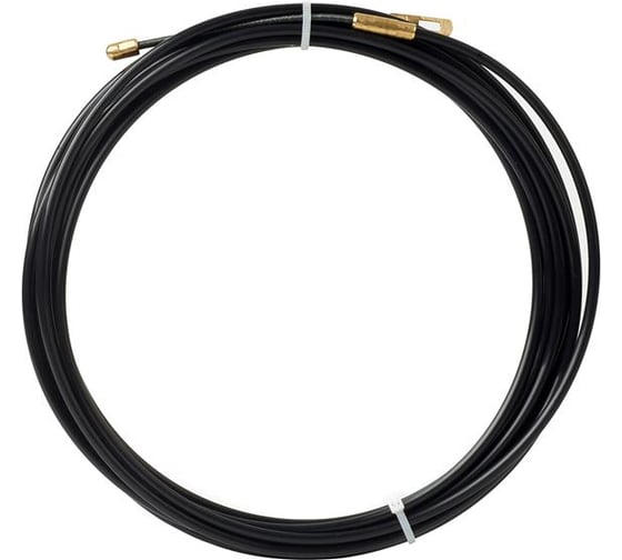 Изображение товара Нейлоновая кабельная протяжка HLT НКП диаметр 4мм длина 10М с наконечниками черная 084-18-008