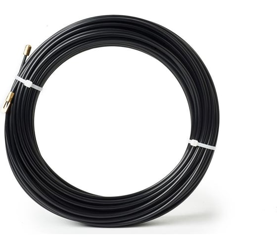 Изображение товара Нейлоновая кабельная протяжка HLT НКП диаметр 4мм длина 15М с наконечниками черная 084-18-009