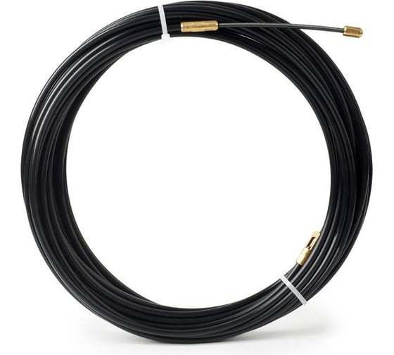 Изображение товара Нейлоновая кабельная протяжка HLT НКП диаметр 4мм длина 20М с наконечниками черная 084-18-010