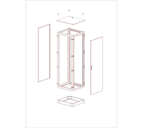 Изображение товара Корпус УМК MULTICOLOR IP54 (600х2100х450) (ШхВхГ) RAL 7035 MLT.UMK1.54.60.21.45