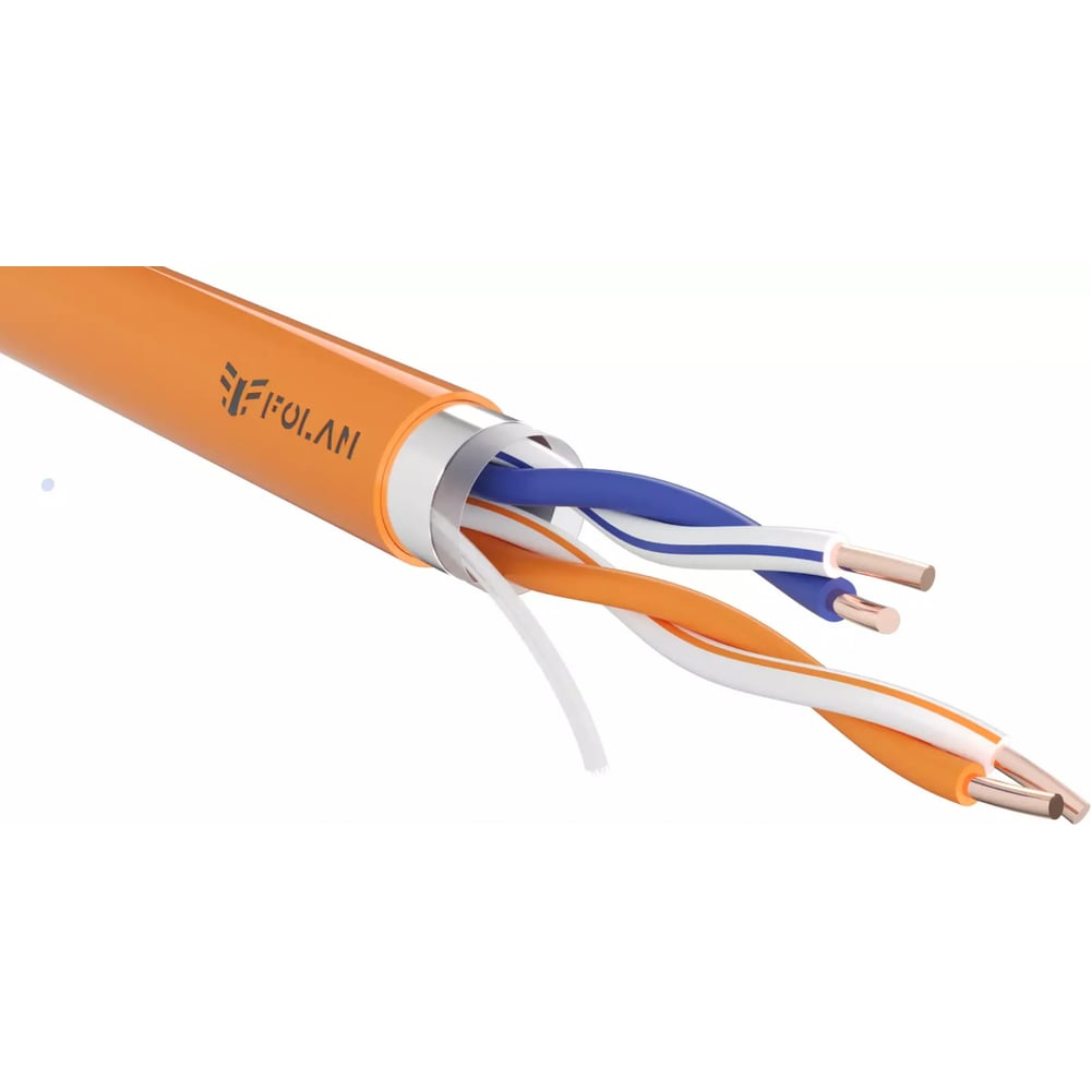Изображение товара Кабель Folan F/UTP Cat 5e ZH нг(А)-HF 2x2х0,52 500м