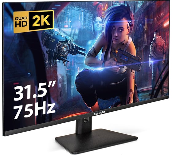 Изображение товара Монитор ExeGate безрамочный с аудио выходом 32" SmartView ES3207CA IPS LED Grade A+, 2K, 2560x1440 75Гц WQHD , 16:9, 250cd/m2, 1000:1, 178/178, 1ms, HDMI, 297504