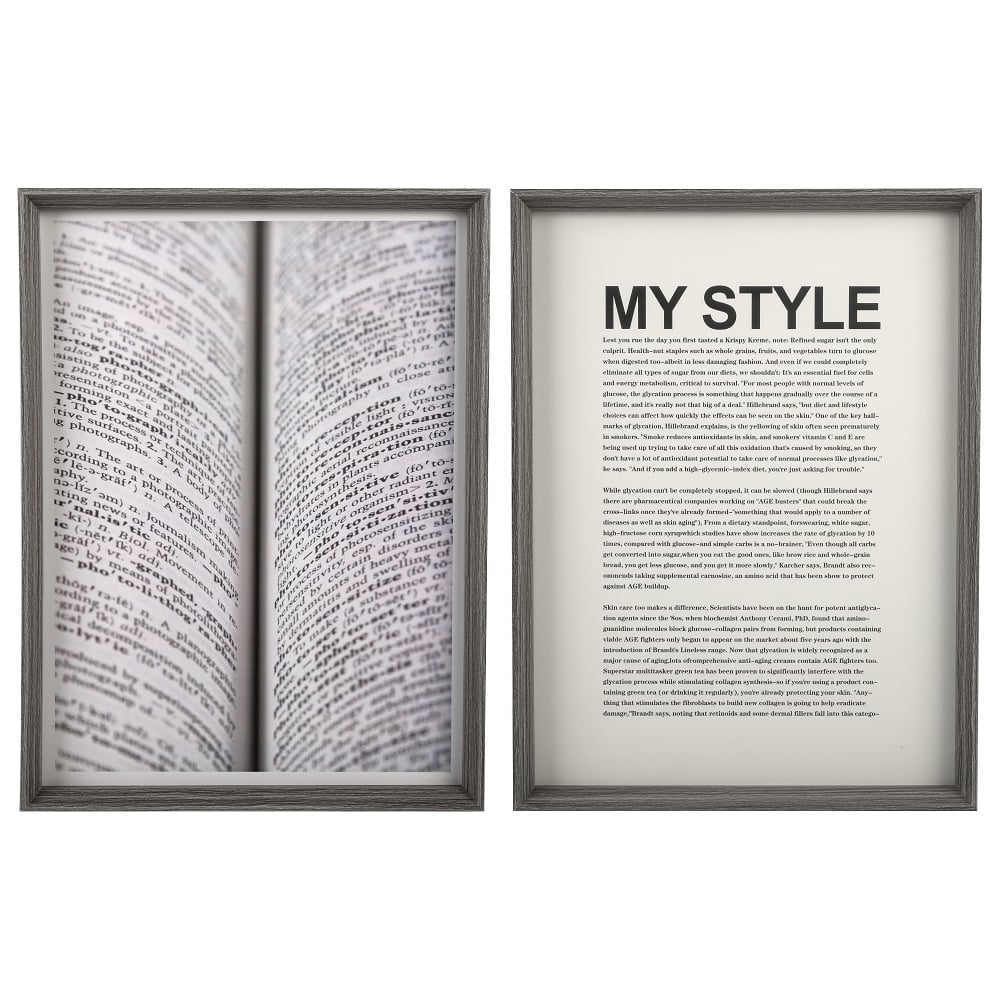 Изображение товара Набор настенных постеров Вещицы My style в рамке МДФ 2 шт черный размеры 400х300 мм
