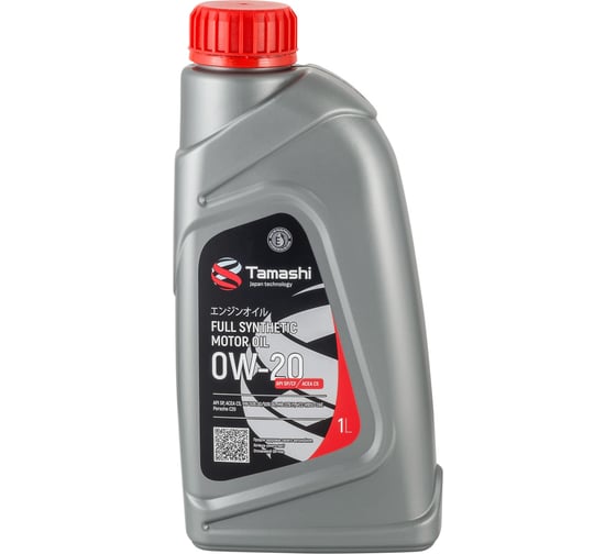 Изображение товара Масло моторное синтетическое Tamashi 1л 0w-20 API SP/CF, ACEA C5, VW508.00/509.00, MB229.71, VCC RBS0-2AE 0W20T081