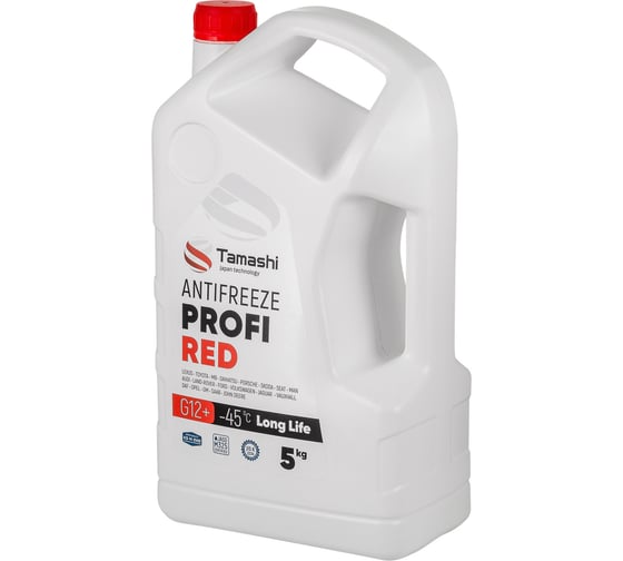 Изображение товара Антифриз Tamashi Profi Long Life G12+ 5 кг, красный, готовый, до -45C ANTR5