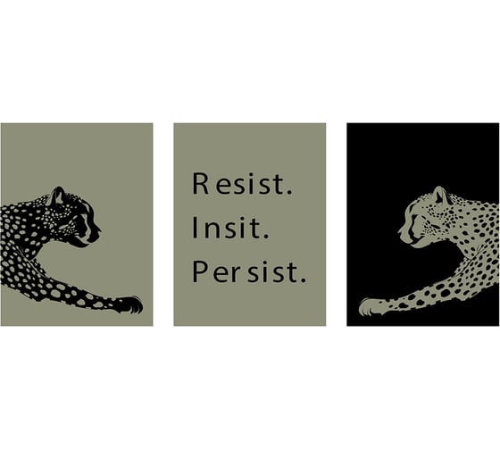 Изображение товара Набор постеров настенных Вещицы Сила, 3 шт., серый, черный, Д300 В400 Sof-05