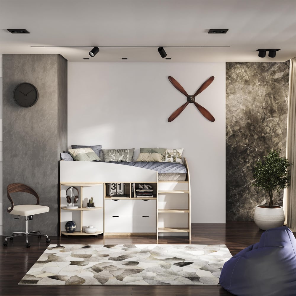 Изображение товара Кровать комбинированная ТриЯ Немо дуб сонома/белый (без рисунка) 263365