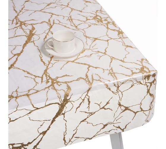 Изображение товара Силиконовое покрытие Dekorelle 201-GW 0.6x20 м, золото/белый фон 214201-1