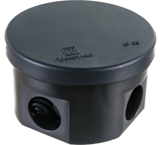 Изображение товара Распределительная коробка Промрукав 40-0120-9005 для о/п безгалогенная HF черная 80х50 1 шт 40-0120-9005