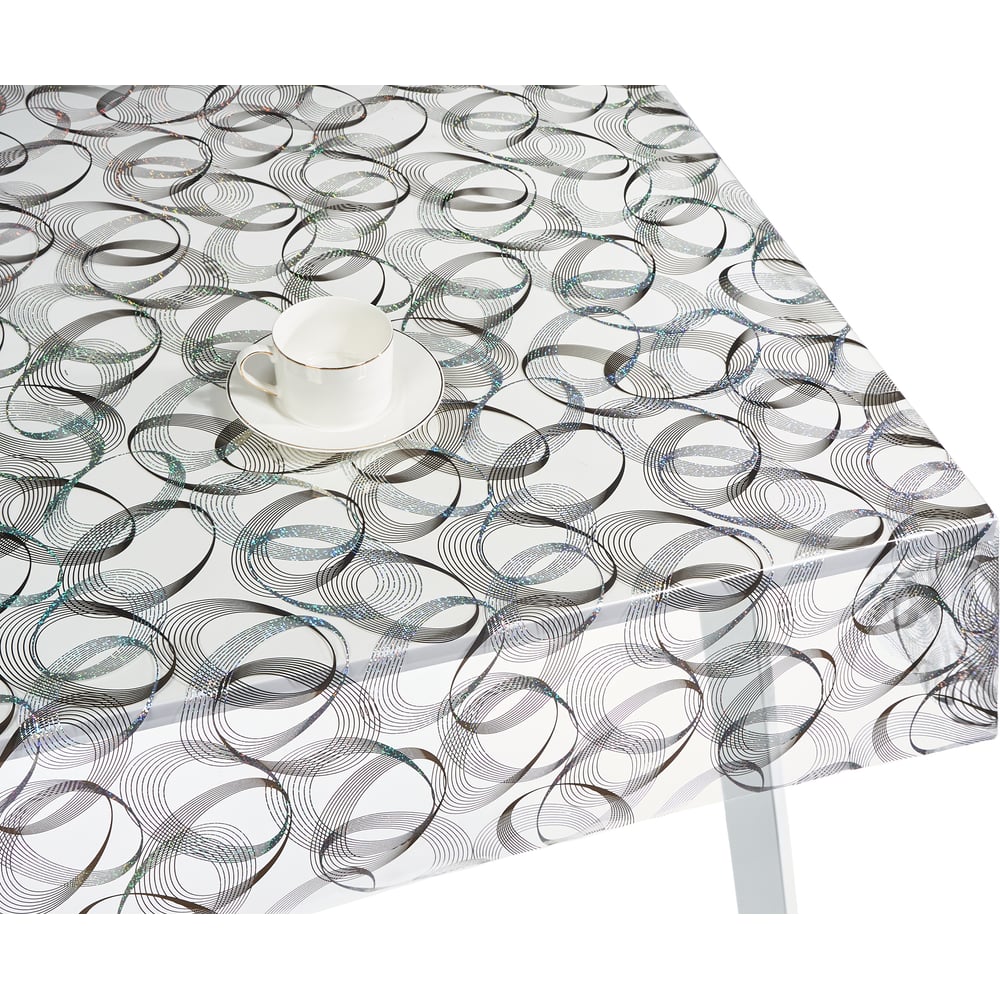 Изображение товара Силиконовое покрытие Dekorelle 243-S 0.6x20 м прозрачное и серебряное для декора и защиты поверхнос