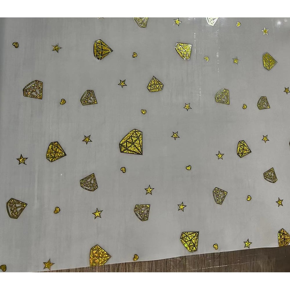 Изображение товара Силиконовое покрытие Dekorelle 228-G 0.8x20 м золото/молочный фон