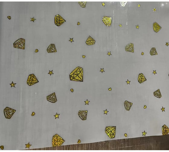 Изображение товара Силиконовое покрытие Dekorelle 228-G 0.8x20 м, золото/молочный фон 224228