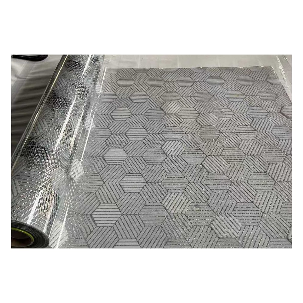 Изображение товара Силиконовое покрытие Dekorelle 279-S 1.0x20 м серебро прозрачный фон