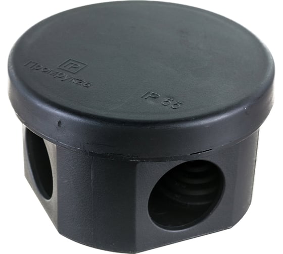 Изображение товара Распределительная коробка Промрукав 40-0100-9005 для о/п безгалогенная HF черная 65х40 1 шт 40-0100-9005