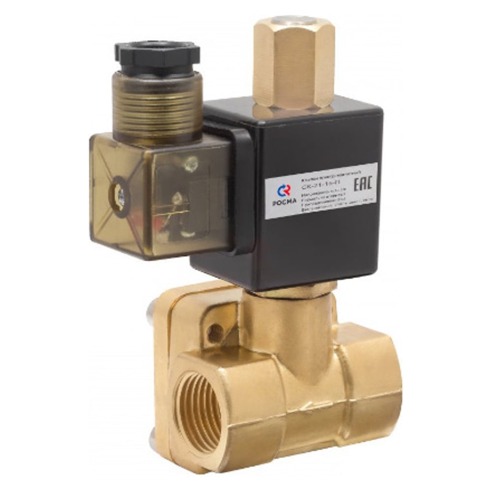 Изображение товара Электромагнитный клапан РОСМА СК-11-ВД Ду25 Ру16 NBR латунь 220В
