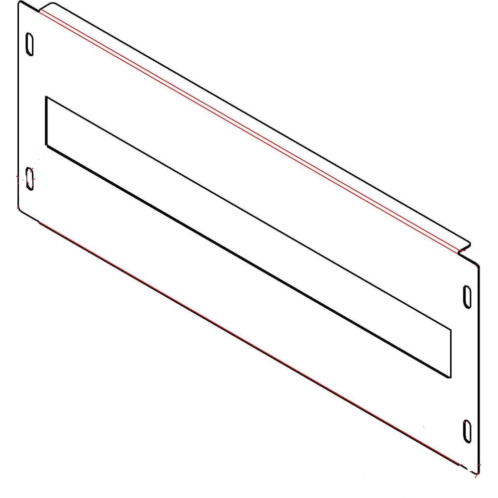Изображение товара Пластрон 400х150 с отверстием для DIN, светло-серый, IP65