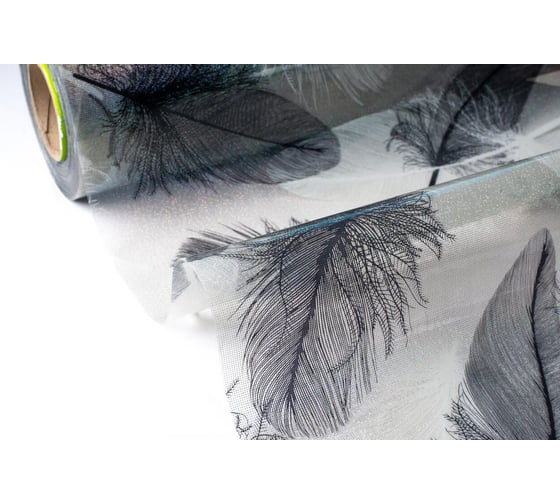 Изображение товара Силиконовое покрытие Dekorelle 182, размер 1,2x20 м, бело-черный/прозрачный фон 244182