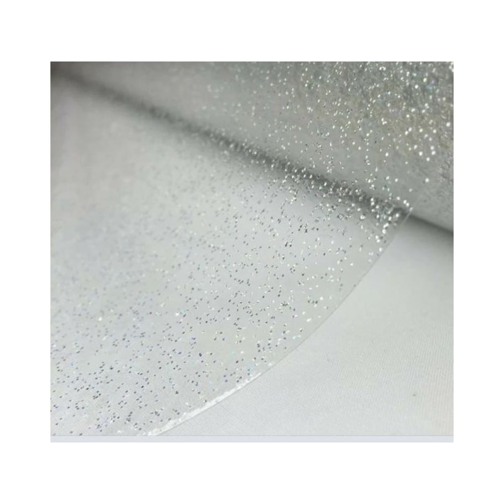 Изображение товара Силиконовое покрытие Dekorelle 199-S, размер 0,6x20 м, блестки серебро/прозрачный фон 199S_60