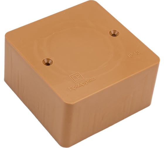 Изображение товара Универсальная коробка Промрукав для кабель-канала 40-0460 безгалогенная HF бук 85х85х45 1 шт 40-0460-8001